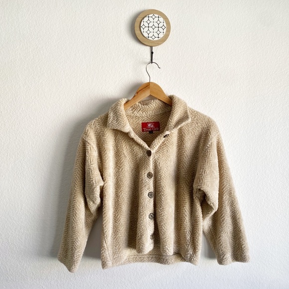 True Grit Jackets & Blazers - Vintage Vibe True Grit Sherpa Teddy Bear Collard Shacket